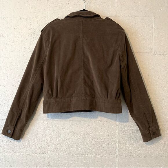 NWT Free People Army Green Velour Jacket Large - Picture 2 of 6